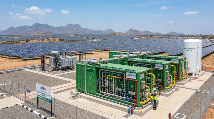 Ohmium modular PEM electrolyzer skids integrated with utility solar park for NLC India